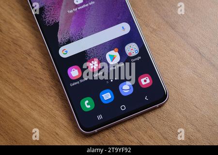 HCMC, VN - novembre 2023. Galaxy S21 FE pour une utilisation éditoriale Banque D'Images