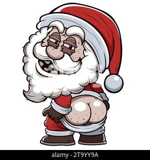 Illustration vectorielle de Cartoon Funny Santa Claus Illustration de Vecteur