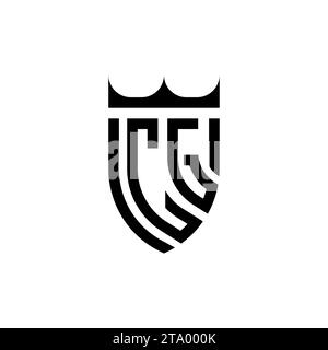 Lettres initiales du logo CG Luxury dans un design professionnel de haute qualité qui s'imprimera bien Illustration de Vecteur