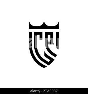 Lettres initiales du logo CP Luxury dans un design professionnel de haute qualité qui s'imprimera bien Illustration de Vecteur