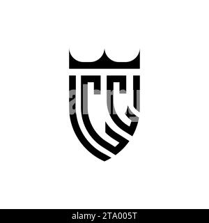 Lettres initiales du logo CC Luxury dans un design professionnel de haute qualité qui s'imprimera bien Illustration de Vecteur