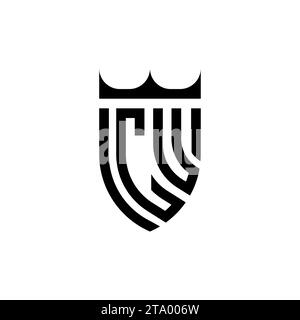 Lettres initiales du logo CU Luxury dans un design professionnel de haute qualité qui s'imprimera bien Illustration de Vecteur