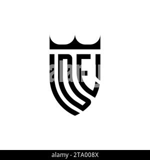 Lettres initiales DE logo de luxe dans un design professionnel de haute qualité qui imprimera bien Illustration de Vecteur