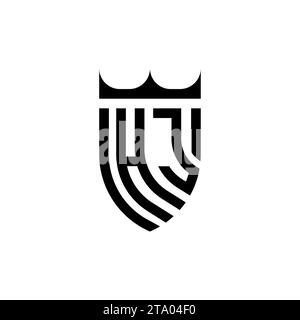 Lettres initiales du logo HJ Luxury dans un design professionnel de haute qualité qui s'imprimera bien Illustration de Vecteur