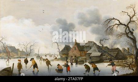 Scène d'hiver vers 1633 par Anthonie Verstraelen Banque D'Images