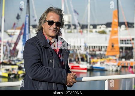 Titouan Lamazou, vainqueur du 1e Vendée Globe aux Sables d'Olonne, France, le 28 octobre 2016 - photo Olivier Blanchet / DPPI Banque D'Images