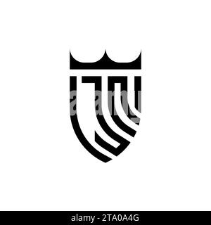 Lettres initiales du logo JN Luxury dans un design professionnel de haute qualité qui s'imprimera bien Illustration de Vecteur