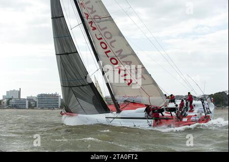 VOILE - RECORD SNMS 2013 - SAINT-NAZAIRE (FRA) - 21 AU 25/06/2013 - PHOTO OLIVIER BLANCHET / DPPI - VOR 60 TEAM JOLOKIA Banque D'Images