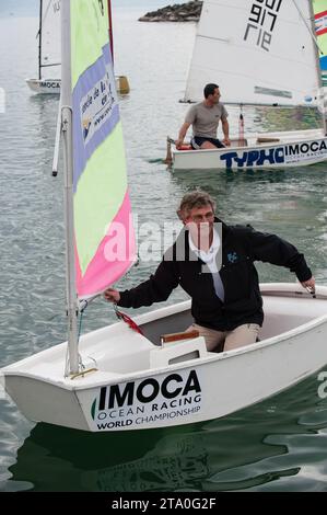 VOILE - CÉRÉMONIE DE REMISE DES PRIX DES CHAMPIONNATS DU MONDE IMOCA - GENEVE (SUI) - 26/04/2013 - PHOTO OLIVIER BLANCHET / DPPI - BERNARD STAMM (SUI) Banque D'Images