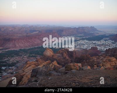 Harrat Viewpoint, Alula, Arabie saoudite Banque D'Images