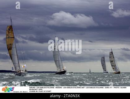 VOILE - LES SABLES D'OLONNE - MADERE - LES SABLES D'OLONNE 2007 - LES SABLES D'OLONNE - 24/06/2007 - PHOTO : OLIVIER BLANCHET / DPPI CLASSE 40 / FLOTTE AU DÉPART Banque D'Images