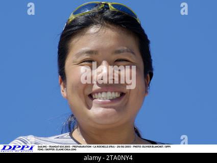 VOILE - TRANSAT 650 2005 - PREPARARATION - LA ROCHELLE (FRA) - 29/08/2005 - PHOTO : OLIVIER BLANCHET / DPPI FENG / SKIPPER : ELAINE CHUA (SIN) Banque D'Images