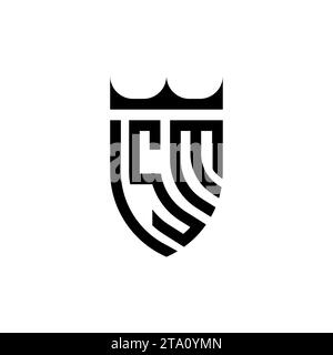 Lettres initiales de logo SM Luxury dans un design professionnel de haute qualité qui s'imprimera bien Illustration de Vecteur