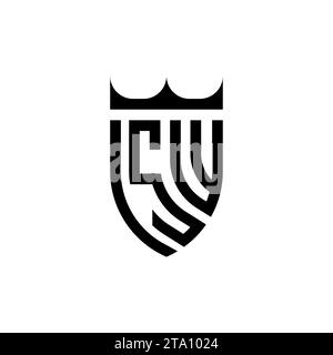 Lettres initiales du logo SW Luxury dans un design professionnel de haute qualité qui s'imprimera bien Illustration de Vecteur