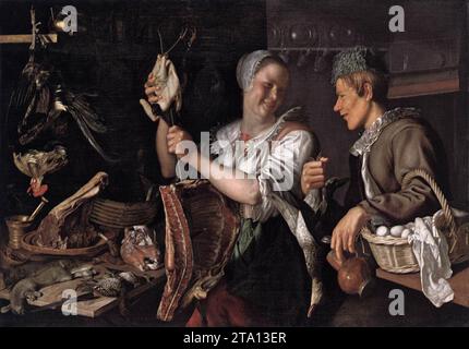 Scène de cuisine 1620s par Peter Wtewael Banque D'Images