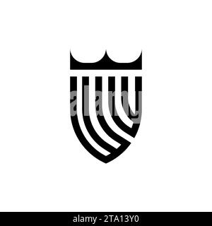 Lettres initiales du logo WW Luxury dans un design professionnel de haute qualité qui s'imprimera bien Illustration de Vecteur