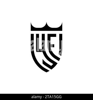 Lettres initiales du logo YF Luxury dans un design professionnel de haute qualité qui s'imprimera bien Illustration de Vecteur