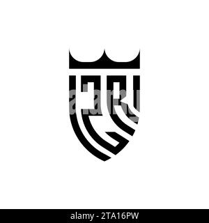 Lettres initiales du logo ZR Luxury dans un design professionnel de haute qualité qui s'imprimera bien Illustration de Vecteur