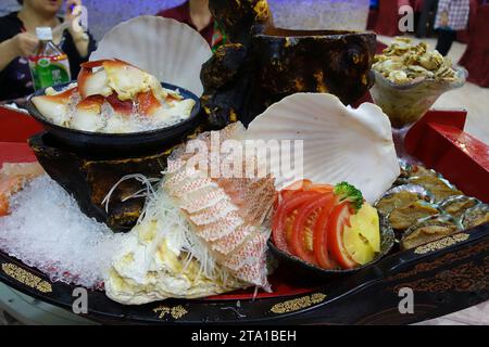 Sashimi sur une décoration unique Banque D'Images