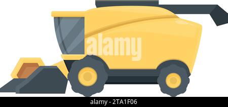 Vecteur de dessin animé d'icône de moissonneuse-batteuse d'été. Véhicule agricole rural. Machine agricole Illustration de Vecteur