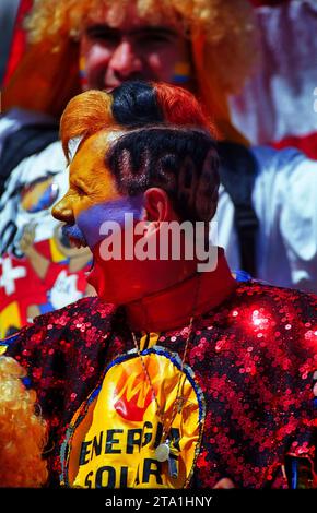 Fan colombien à la coupe du monde 1994 Banque D'Images