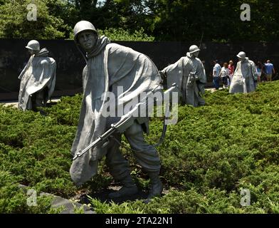 Washington, DC - 01 juin 2018 : Mémorial de la guerre de Corée sur le National Mall. Banque D'Images