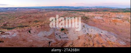 Photographie aérienne du Grand Staircase-Escalante National Monument, au sud d'Escalante, Utah, États-Unis. Banque D'Images