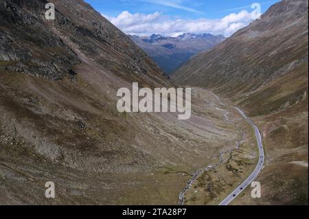 Timmelsjoch haute route alpine entre l'Autriche et l'Italie Banque D'Images