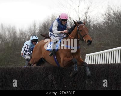 Photo de dossier datée du 01-02-2023 de Mixedwave, qui est devenu le premier gagnant à être disqualifié selon les règles actuelles du whip après que son coureur Alex Edwards ait utilisé son whip 16 fois au Market Rasen la semaine dernière - neuf au-dessus du niveau autorisé. Date de publication : mardi 28 novembre 2023. Banque D'Images