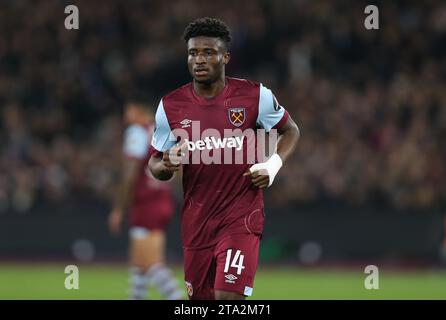 Mohammed Kudus de West Ham United - West Ham United contre Olympiakos, UEFA Europa League - Groupe A, London Stadium, Londres, Royaume-Uni. - 9 novembre 2023. Banque D'Images