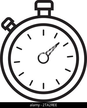 Chronomètre de sport isolé icône de conception plate vecteur Illustration de Vecteur