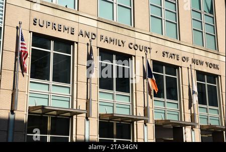 NEW YORK, États-Unis - 25 mai 2018 : Kings County Family court à Brooklyn, NY. Cour suprême et de la famille de l'État de New York à Brooklyn, NY. Banque D'Images