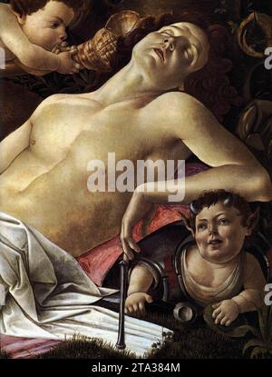 Vénus et Mars (détail) c. 1483 par Sandro Botticelli Banque D'Images
