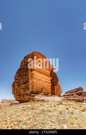 Hegra, Arabie saoudite ; 28 novembre 2023 - Hegra, également connu sous le nom de Mada'in Salih, est un site archéologique situé dans la région d'Al-'Ula. Banque D'Images