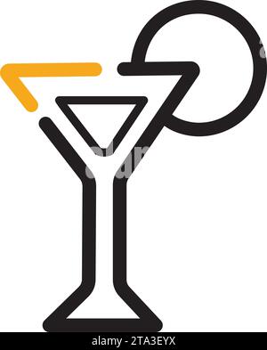 Icône de cocktail d'été isolé vecteur de conception plate Illustration de Vecteur