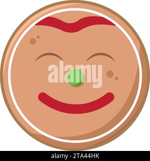 Avatar de personnage mignon isolé en pain d'épice Vector Illustration de Vecteur