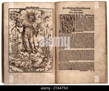 Nouveau Testament en allemand traduit par Luther 1522 par Lucas l'ancien Cranach Banque D'Images