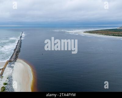 Photo aérienne Ponce de Leon Inlet côte est de la Floride Banque D'Images