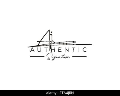 AJ Signature logo Template Vector. Illustration de Vecteur