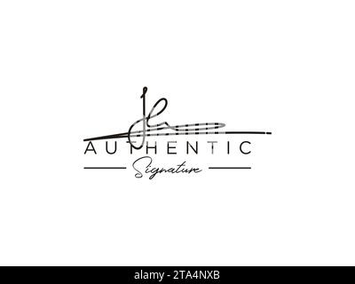 Je Signature logo Template Vector. Illustration de Vecteur