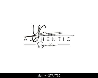 Vecteur de modèle de logo de signature YC. Illustration de Vecteur