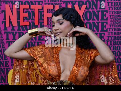 Los Angeles, États-Unis. 27 juin 2023. Megan Sousa assiste à la première du thriller de science-fiction « They Cloned Tyrone » au Hollywood Post 43 - American Legion à Los Angeles le mardi 27 juin 2023. Photo de Jim Ruymen/UPI crédit : UPI/Alamy Live News Banque D'Images