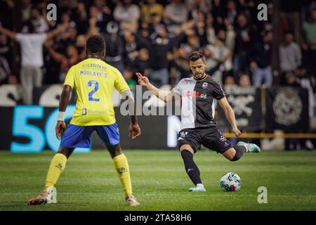 Talocha lors du match de Liga Portugal 23/24 entre le SC Farense et le FC Arouca, Estadio de Sao Luis, Faro, Portugal. (Maciej Rogowski) Banque D'Images