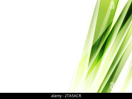 Fond abstrait de rayures brillantes lisses vertes. Conception vectorielle Illustration de Vecteur