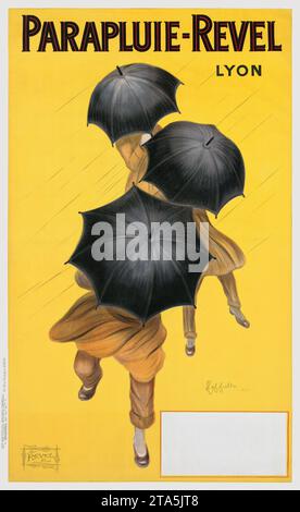 Parapluie Revel. Lyon de Leonetto Cappiello (1875-1942). Affiche publiée en 1922 en France. Banque D'Images