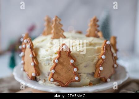 Délicieuse tarte au pain d'épice de lait de poule Banque D'Images