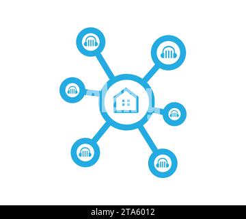 vecteur de conception de logo de données panat Illustration de Vecteur