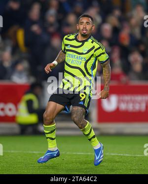 Londres, Royaume-Uni. 25 novembre 2023. 25 novembre 2023 - Brentford contre Arsenal - Premier League - GTech Community Stadium. Gabriel Jesus d'Arsenal pendant le match contre Brentford. Crédit photo : Mark pain / Alamy Live News Banque D'Images