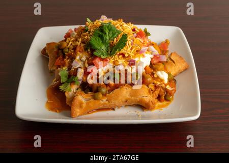 Samosa chaat Banque D'Images