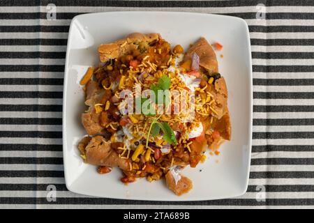 Samosa chaat Banque D'Images